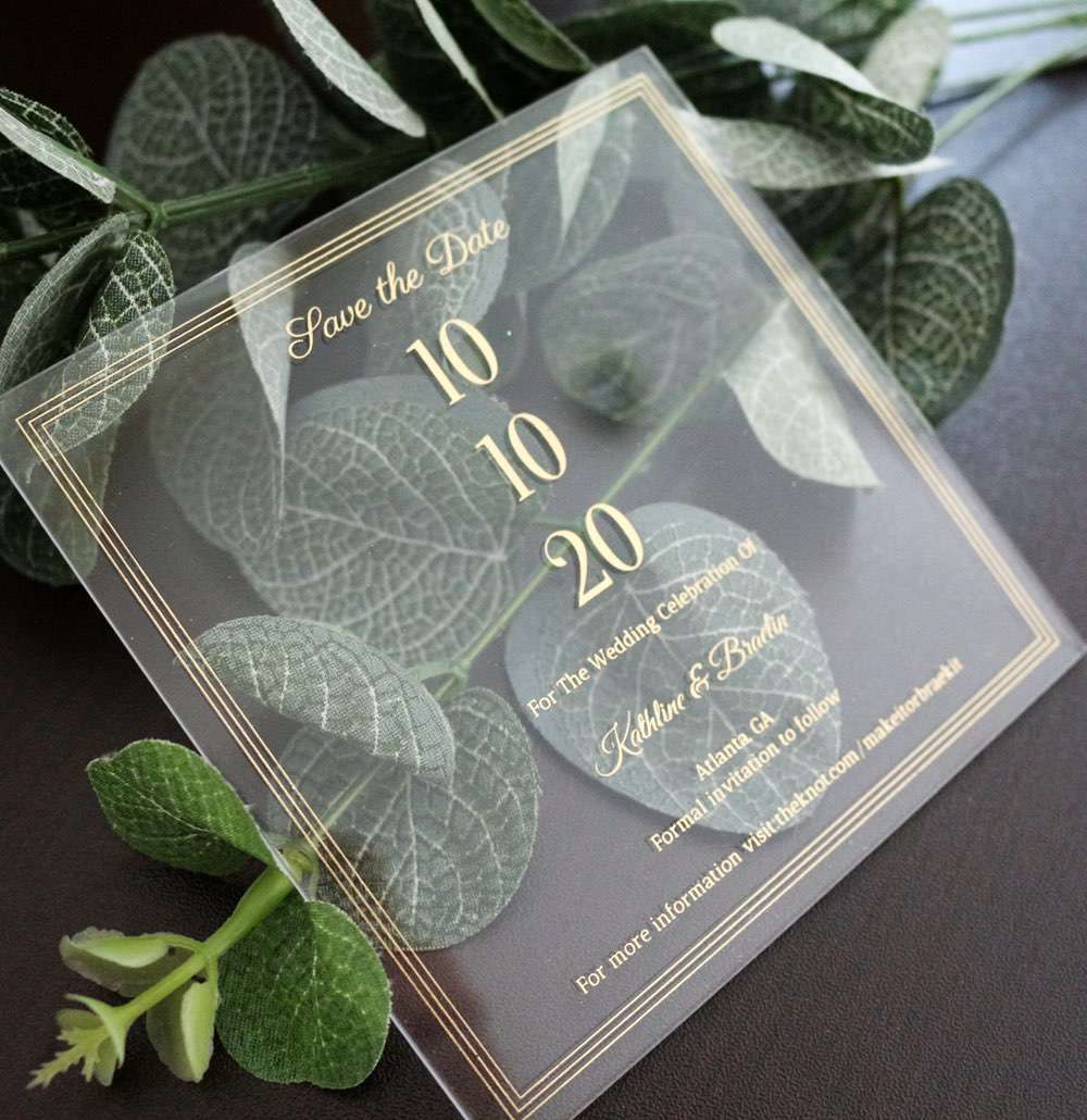 acrylic invitation